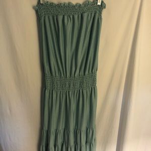 Blu Heaven Strapless Midi Dress EUC